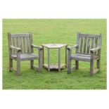 Woodfurn three-piece teak garden set