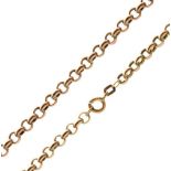 9ct gold belcher-link chain, 9g approx