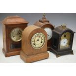 Four 20th Century mantel clocks