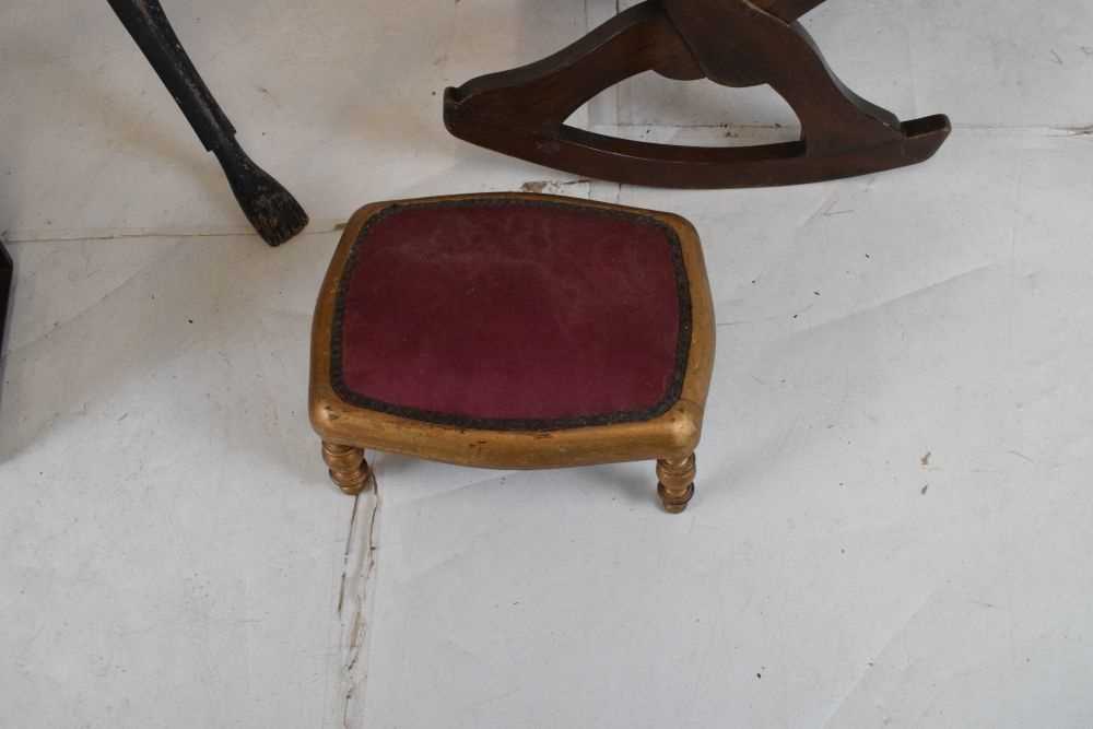 Quantity of trays, small gilt footstool, etc. - Image 5 of 9