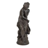 Large bronzed resin figure