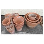 Quantity of glazed and other plant pots