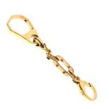 Yellow metal keyring, stamped 'kt18', 19.6g gross approx