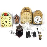 Quantity of wall clocks and parts