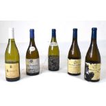 Five bottles of French white wine
