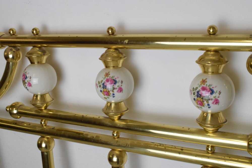 Modern brass bed end and fender - Image 5 of 15