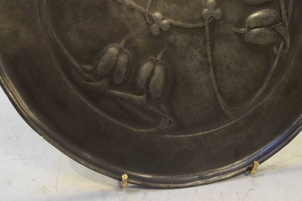 Tudric pewter circular tray after a design by Archibald Knox - Image 5 of 9