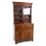 Early 19th Century inlaid mahogany astragal glazed bookcase