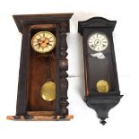 Two Vienna wall clocks