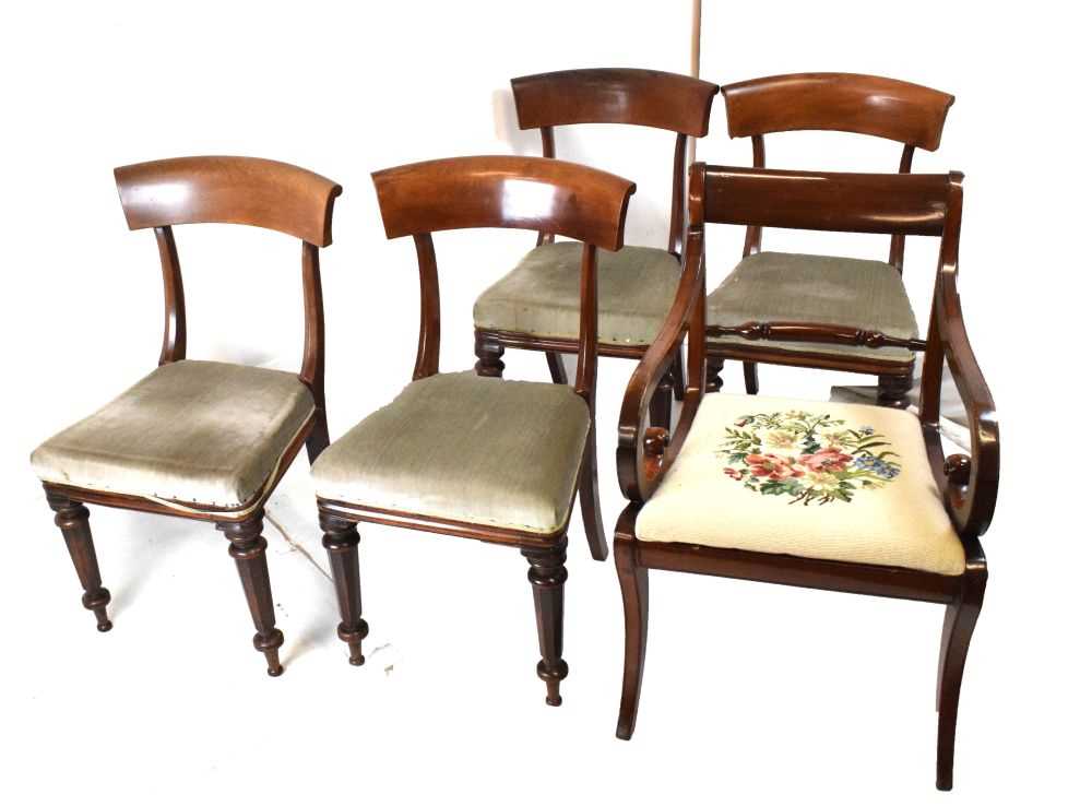 Set of four chairs and one other