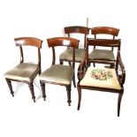 Set of four chairs and one other