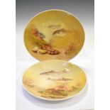 Pair of Minton cabinet plates