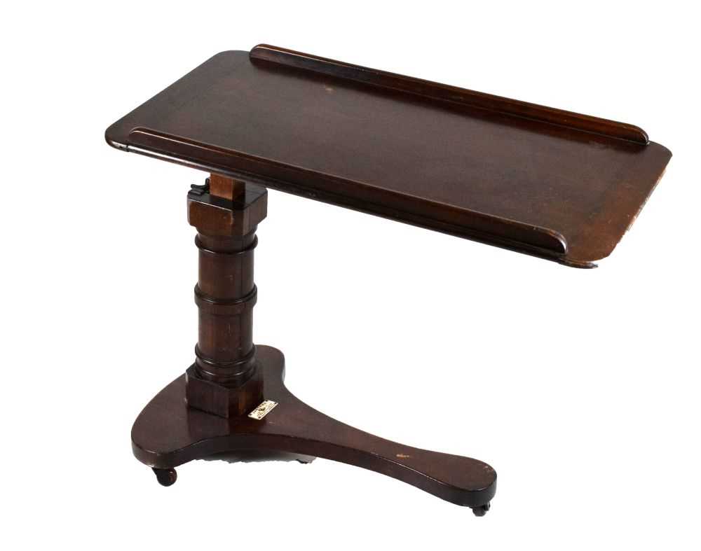 Carters patent mahogany bed table