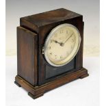 Bulle electric mantel clock in Art Deco style oak case