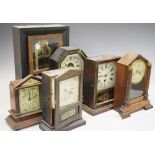 Six American mantel clocks