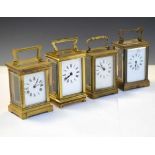 Four assorted brass cased carriage clocks