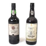 Bottle of Sandeman 20 year old tawny port and one other