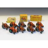 Quantity of loose Dinky Toys diecast model '301' Field Marshall Tractors, together with other farmin