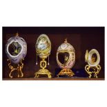 Four House of Faberge collectors eggs to include Sweetheart Musical Carousel Egg, etc