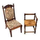 Victorian chair, and corner chair