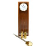 Modern German walnut veneer Vienna style wall clock, signed Kieninger