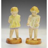 Royal Worcester - Two figures comprising; Joan '2915' and Tommy '2913'
