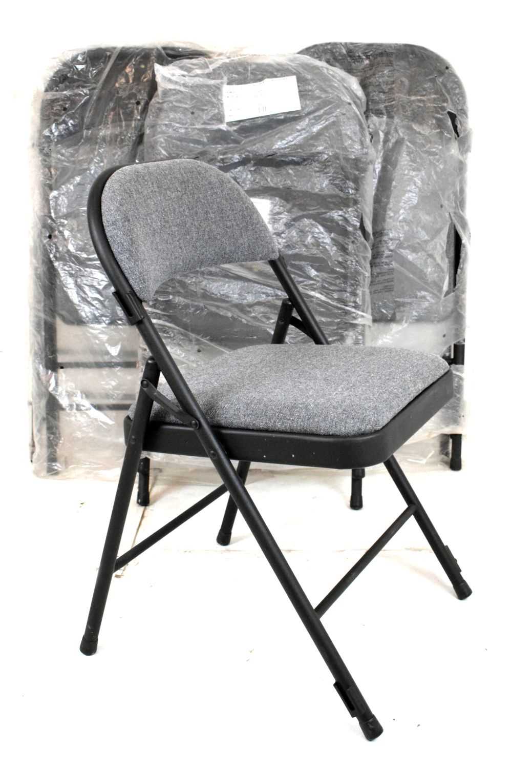 Set of six folding chairs