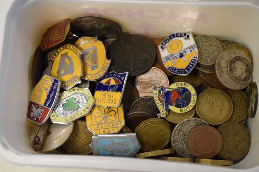 Quantity of silver and other coinage and lapel badges - Image 3 of 5