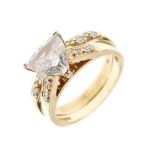 Brilliant cut diamond single stone ring,