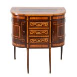Early 20th Century inlaid diminutive breakfront sideboard