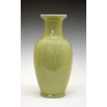 Chinese celadon-glazed porcelain vase of Longquan type