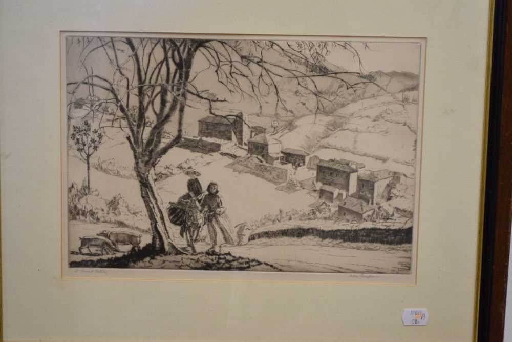 Ernest Herbert Thompson R.E (1891-1971) - Etching - 'A Spanish Valley' - Image 2 of 11