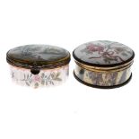 Two enamel boxes circa 1800