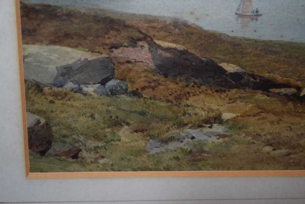 John Varley (1778-1842) - Watercolour - Lakeside scene - Image 5 of 10