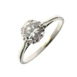 Diamond single stone ring,