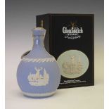 Glenfiddich 21 years Old Single Speyside Malt Scotch Whisky, in a blue Wedgwood decanter