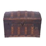 Victorian faux crocodile dome-topped travelling trunk