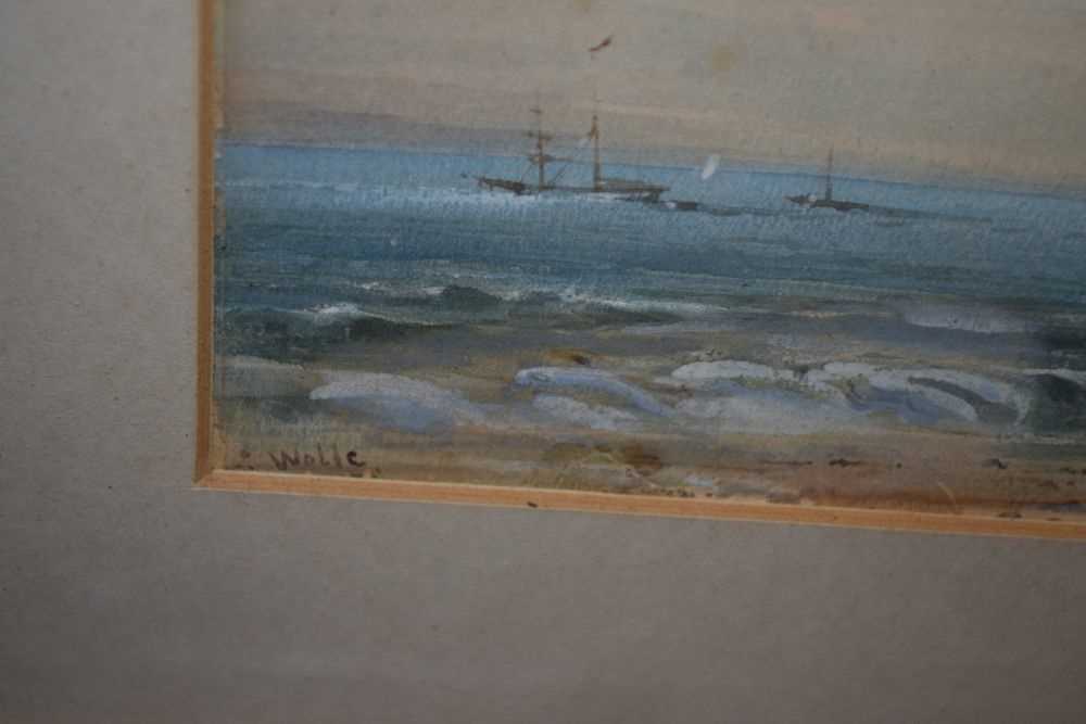 George Wolfe (British 1834-1890) - Pair of watercolours - Coastal scenes - Image 10 of 14