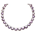 Victorian amethyst riviere necklace,