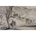 Ernest Herbert Thompson R.E (1891-1971) - Etching - 'A Spanish Valley'