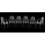 Phillippe Starck for Kartell - Six 'Louis Ghost' chairs