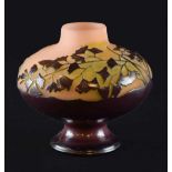 Galle cameo glass squat vase