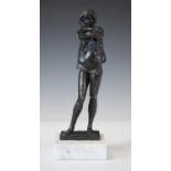 Kenneth Carter - 20th Century - Bronze figure of a girl undressing