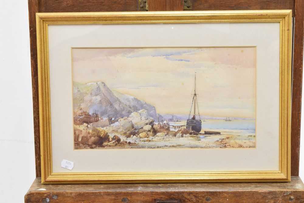 George Wolfe (British 1834-1890) - Pair of watercolours - Coastal scenes - Image 2 of 14
