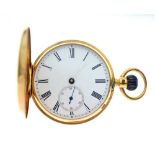 Victorian 18ct gold half-hunter pocket watch