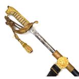 Royal Navy officers sword, - 'Gieves Limited'