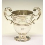 George V Irish silver twin handle trophy - The Dublin Bay Sailing Club