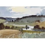 Edward Wesson, RI, (1910-1983) - Watercolour - The Arun at North Stoke