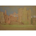 Walter Herbert Allcott (1880-1951) - Pastel - Kenilworth Castle