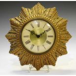 Early 20th Century Smiths sunburst wall clock